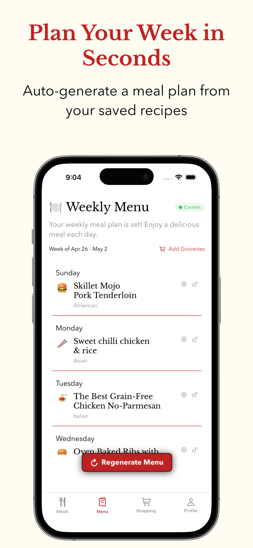 Meal Mate — plan your week in seconds
